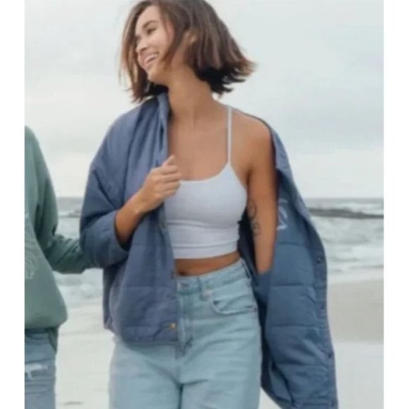 Amuse Society Women’s Seabreeze Quilted Jacket Blue Palm‎ Tree Size L/XL $129 - Picture 3 of 12